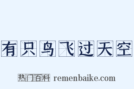 有只鸟飞过天空是什么意思的图片